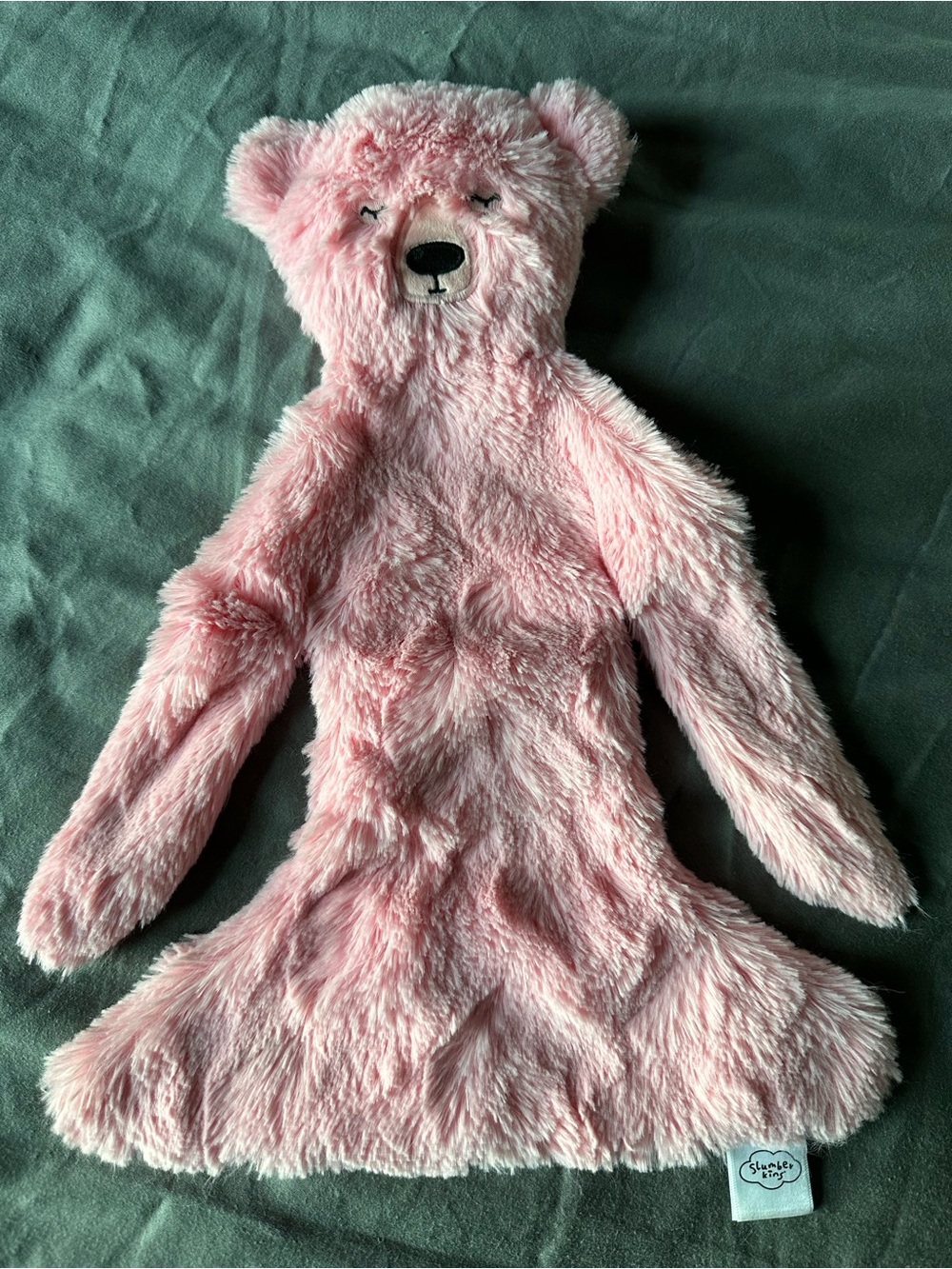 Snuggle Pink Bear Lovey Blanket - Soft Plush Security Toy